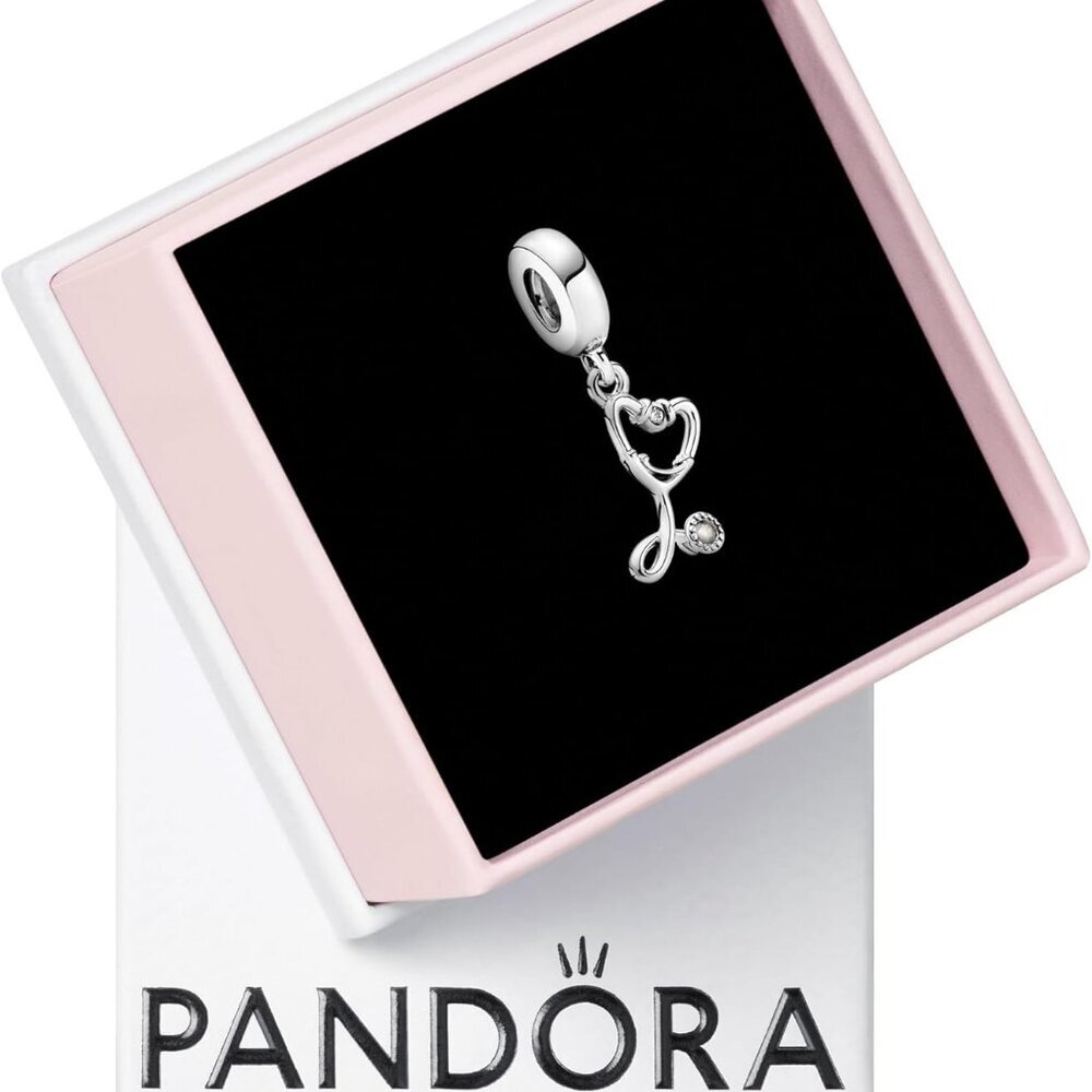 Sterling Silver Heart Dangle Charm Jewelry For Medical Professionals Gift